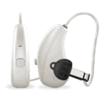 White hearing aids.
